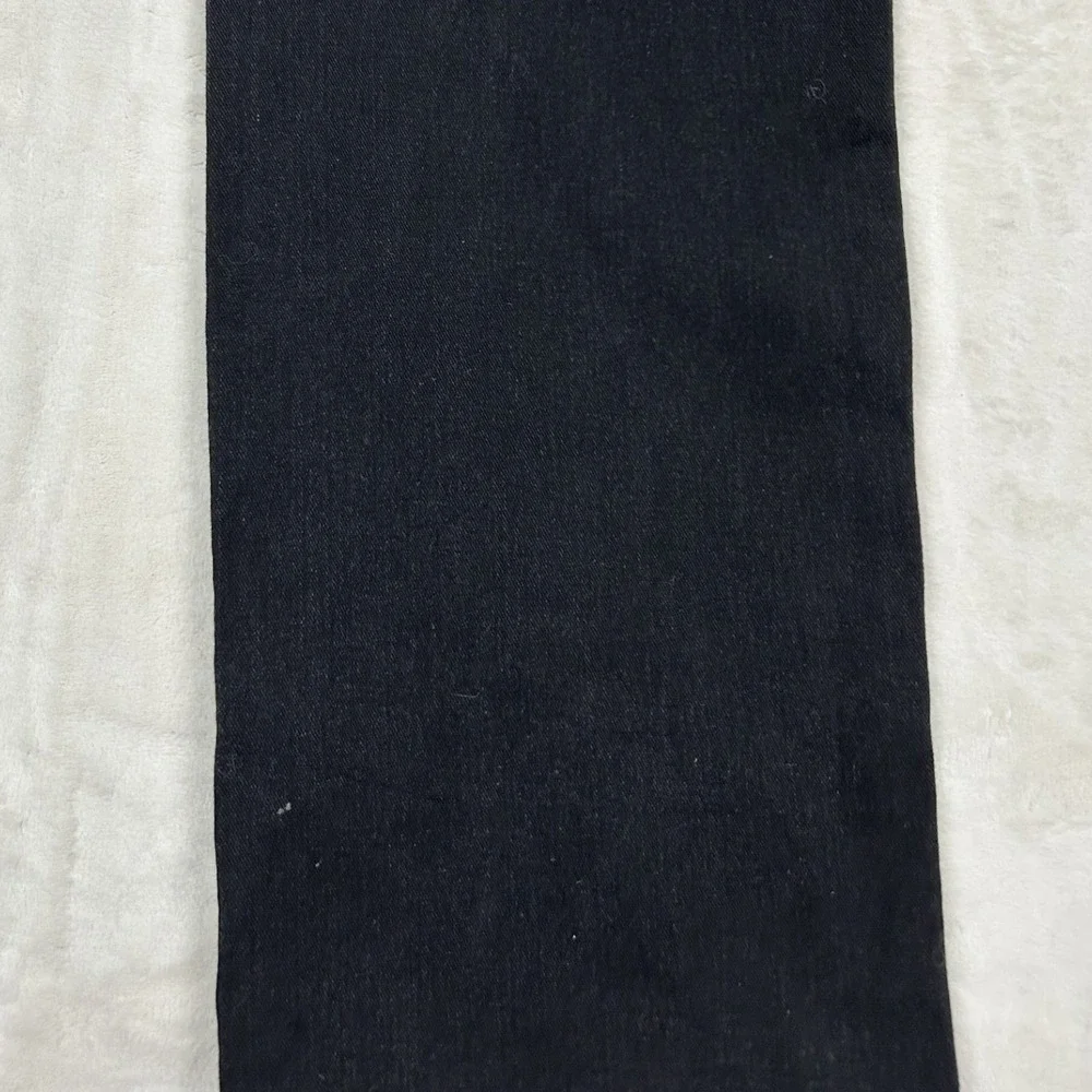 True Religion Ricky Jeans Mens 40 Black Relaxed Straight Red Contrast Stitch
